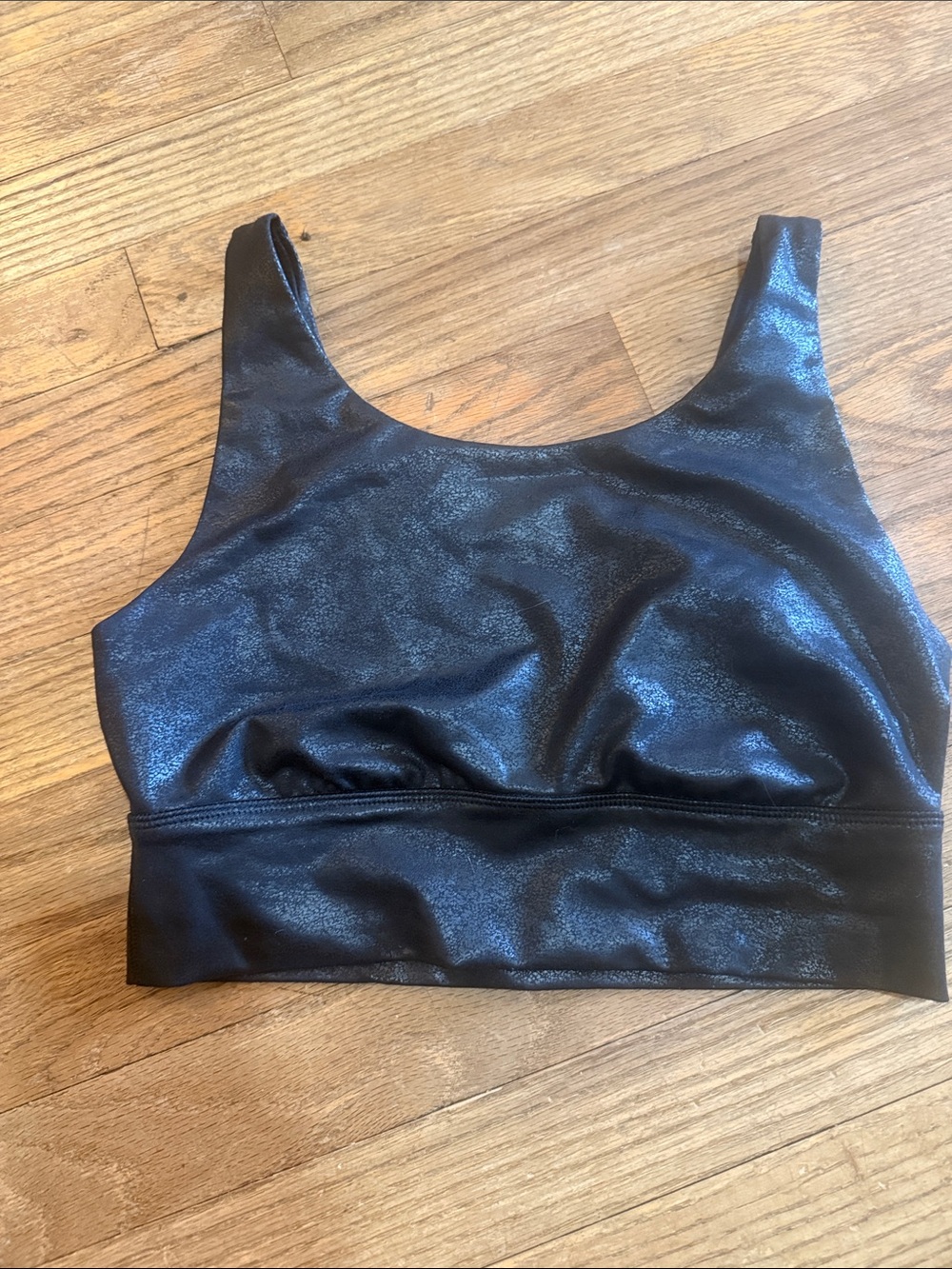aerie Shiny Black Cropped Tank Top